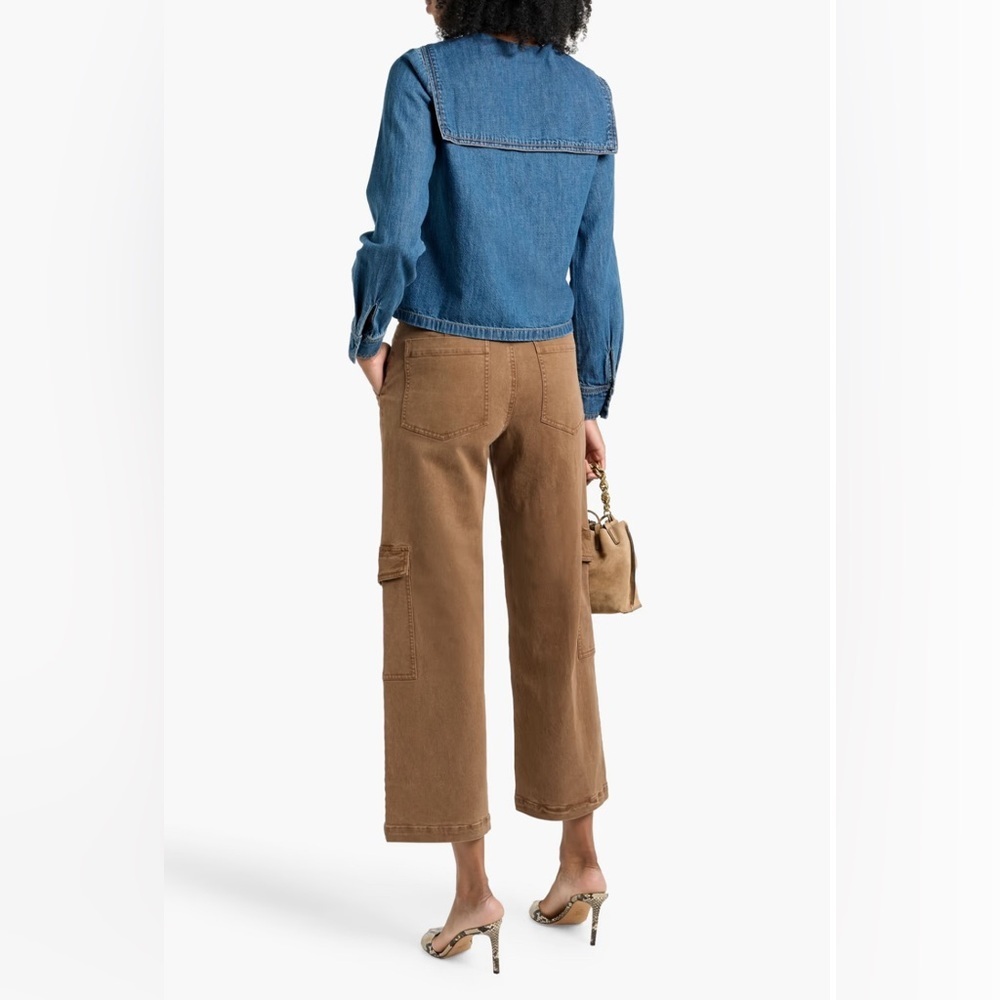Frame Cropped Twill Light Brown Cargo Pants Size 29 - $348 - Picture 2 of 6